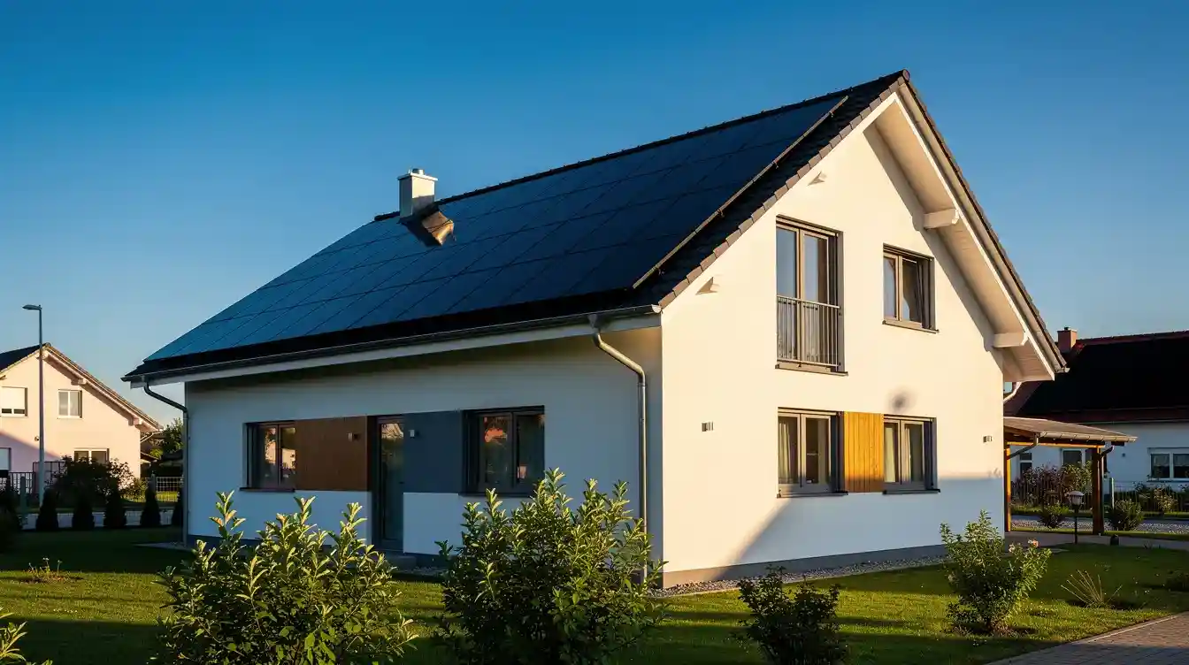 PV-Anlage mit vielen Solarmodulen